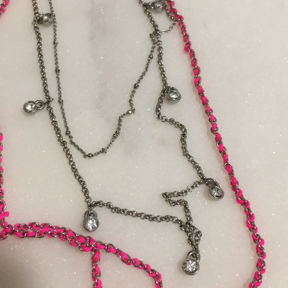 Ann Taylor Silver and Pink Necklace - Picture 3 of 5